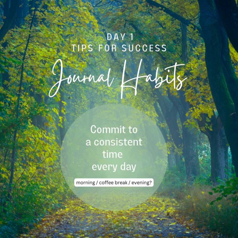 Day 1 Journal Habits - Pick a Time To Meet with Yourself
