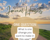 journal habits day 17